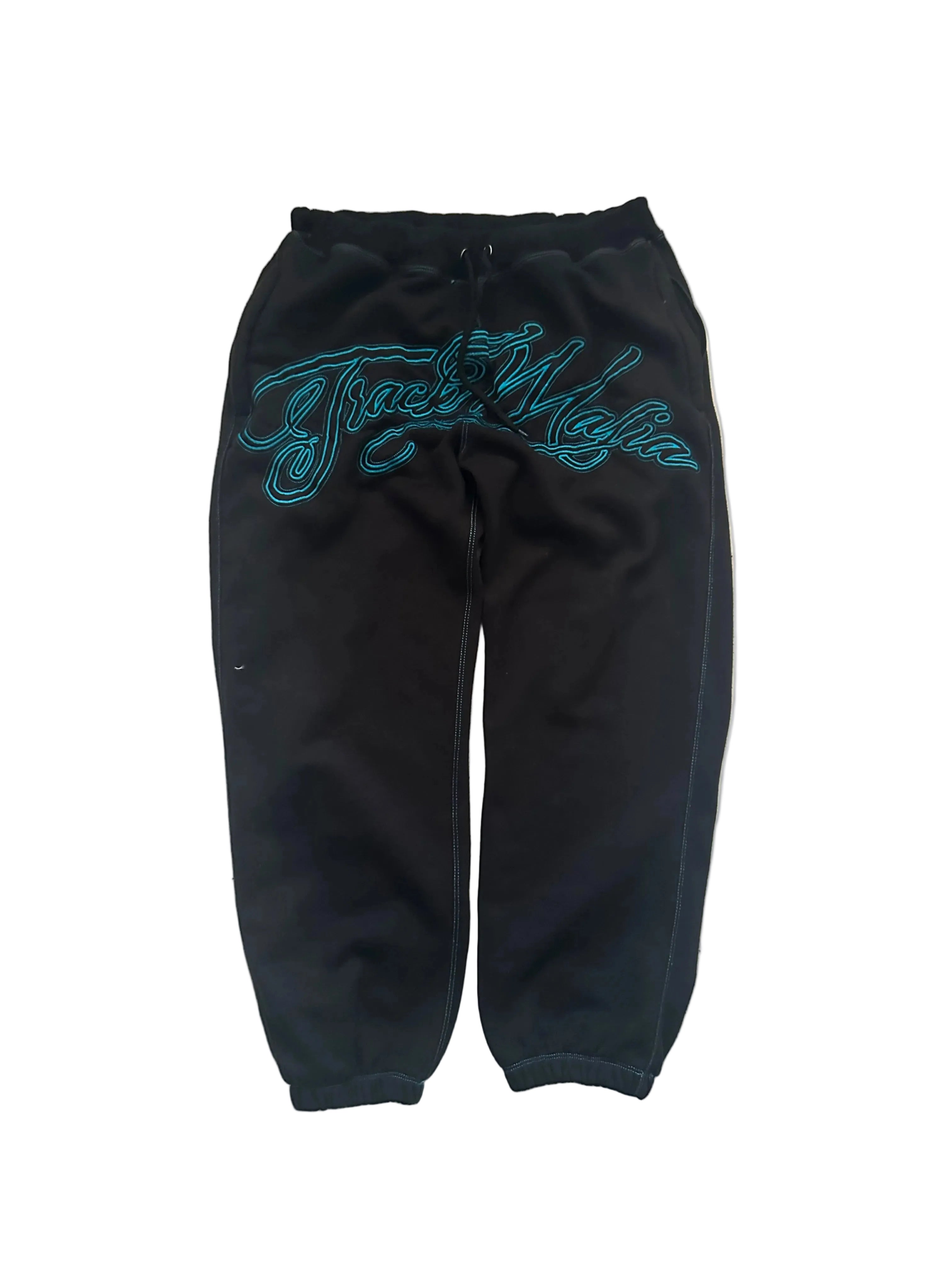 Blue and black v1 Trackmafia joggers L