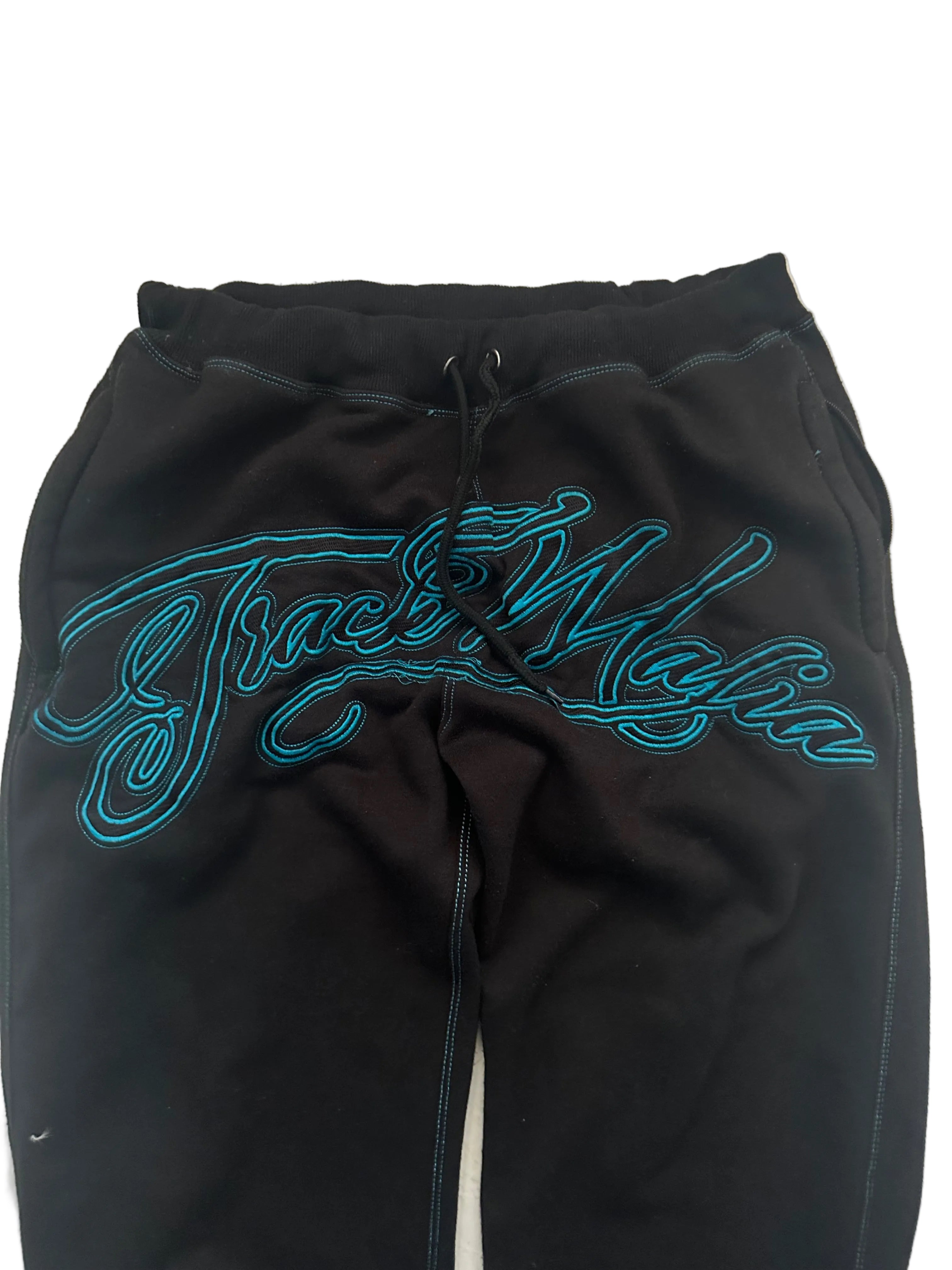 Blue and black v1 Trackmafia joggers L